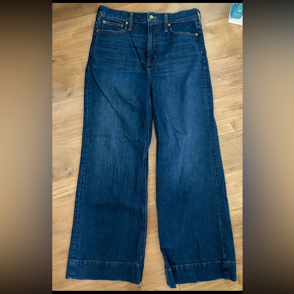 J. Crew Wide Leg Denim Trousers